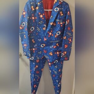 Suitmeister 2 Piece Stylish And Fun Gaming Themed Suit. Sz XL or 14-16.